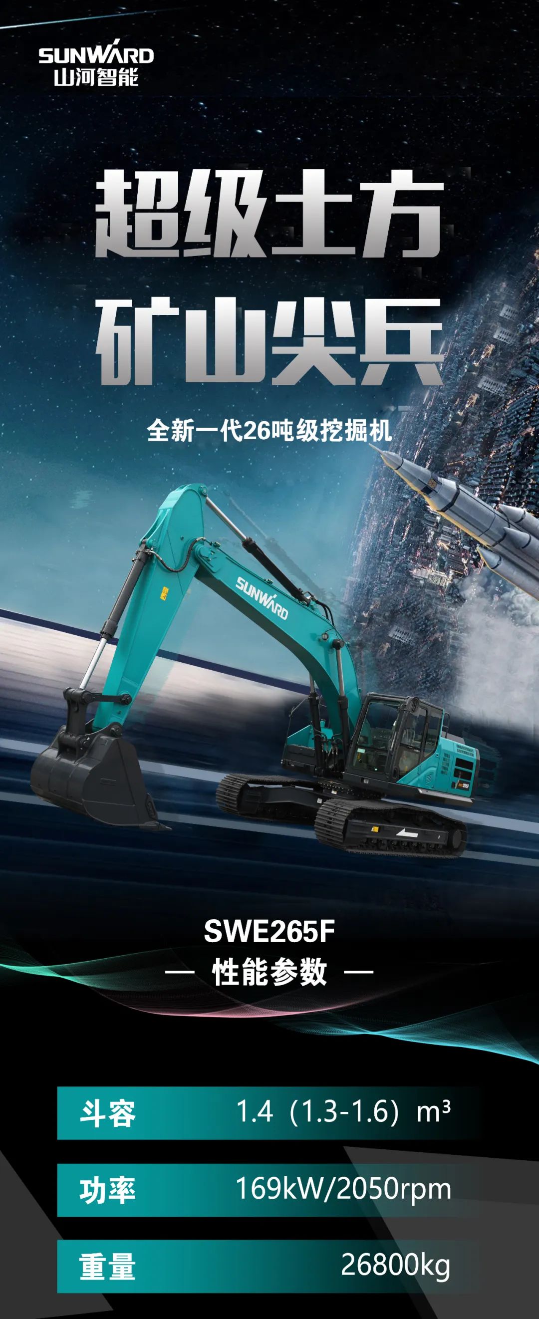 一图读懂 | 高配、高效！9001cc金沙以诚为本智能新一代26吨级挖掘机助您“掘”胜千里