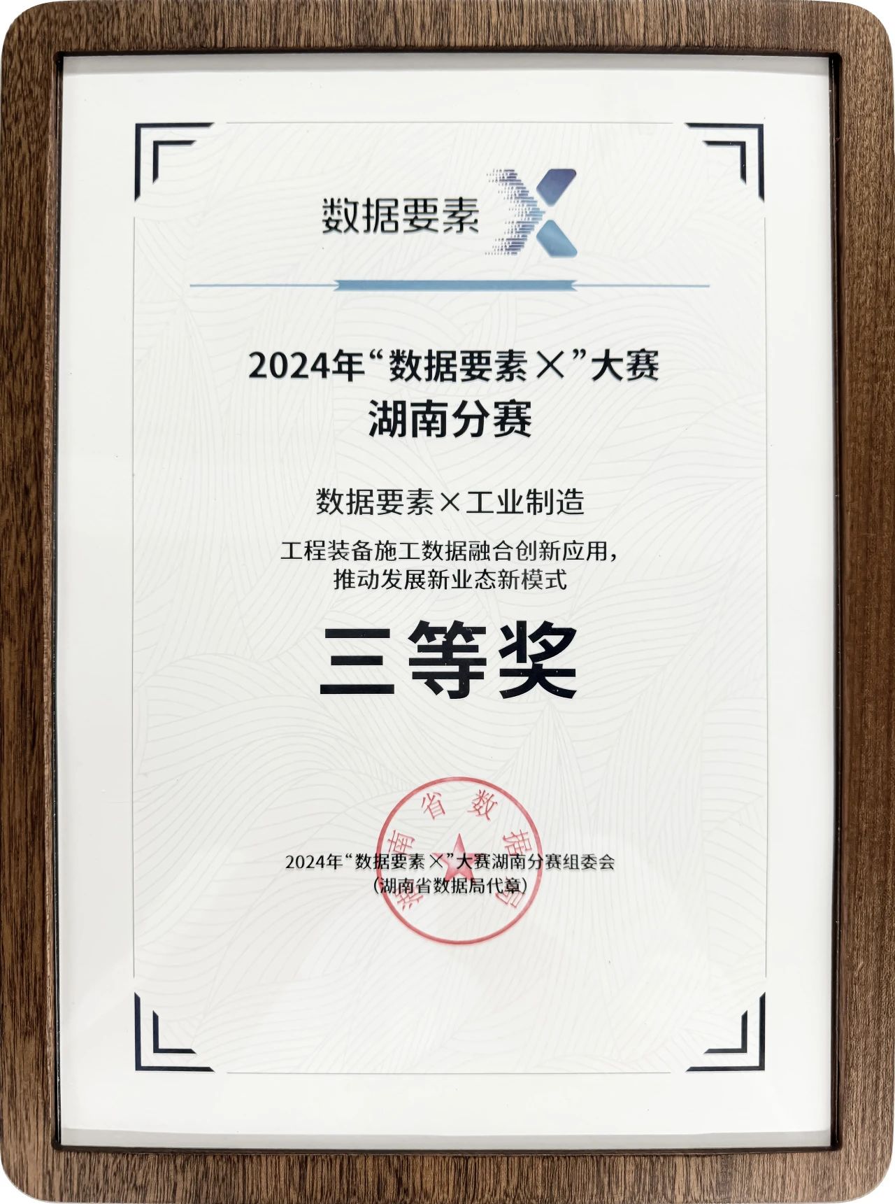 9001cc金沙以诚为本智能荣获2024年“数据身分×”大赛湖南赛区三等奖